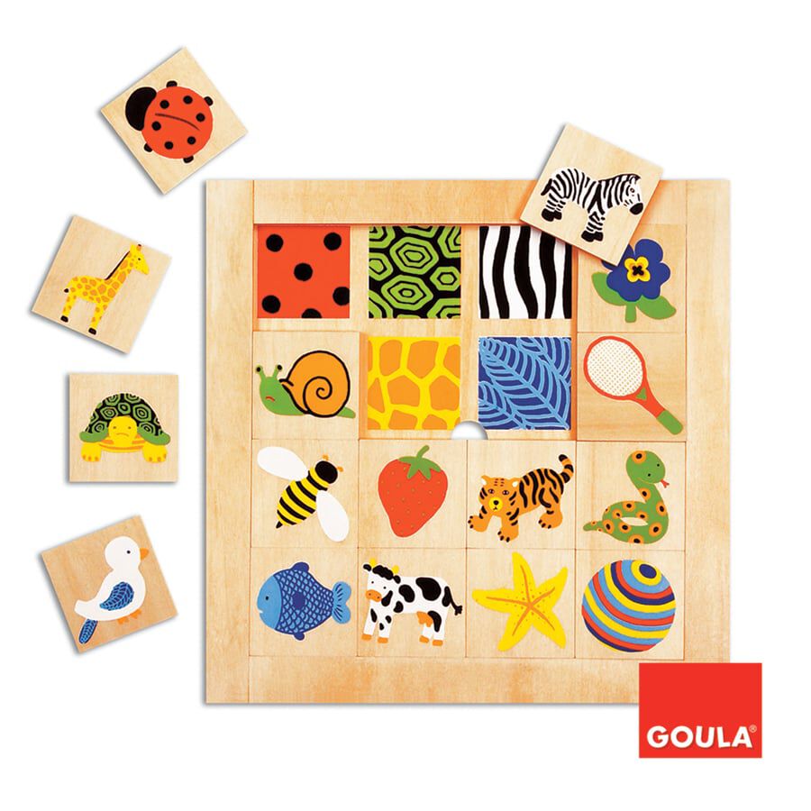 Juego de asociaci&oacute;n Siluetas - Texturas