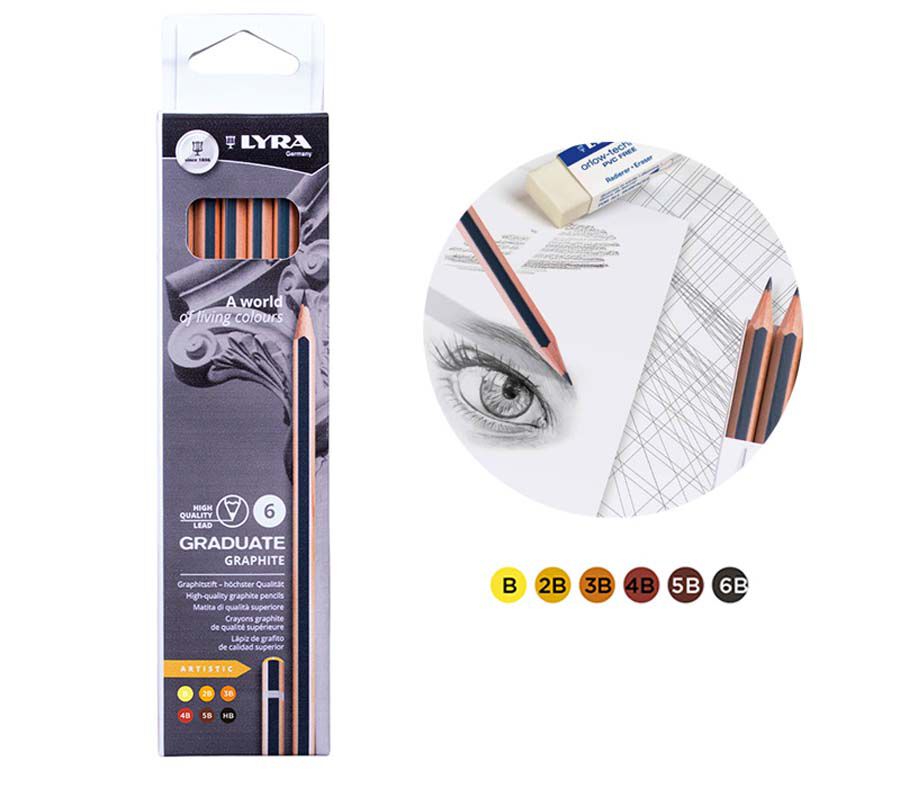L&aacute;piz Graphite Graduate Artistic 6u