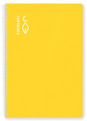 Llibreta espiral A4 4x4 40 fulls Groc