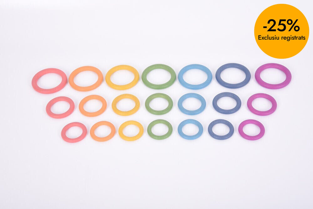 Anelles de fusta Rainbow