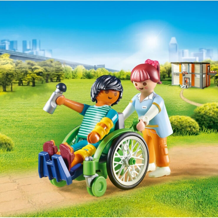 Playmobil City Life Silla de ruedas y acompañante 70193