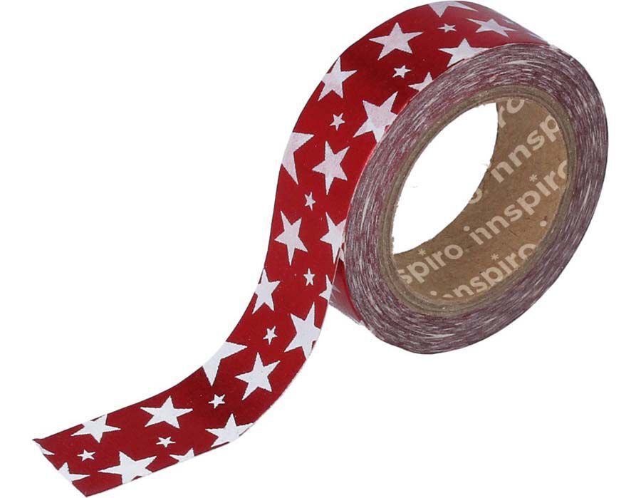 Cinta Washi Tape Innspiro Estrellas rojo
