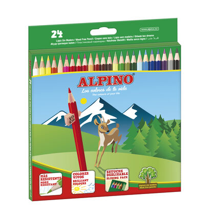 Lápices Alpino 24 colores vivos