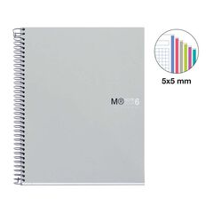 Notebook 6 Miquelrius A5 150 fulls 5x5 gris