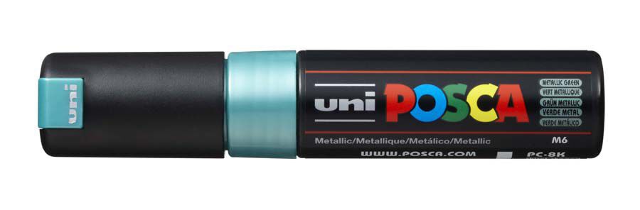 Retolador Posca PC-8K 8mm verd metall