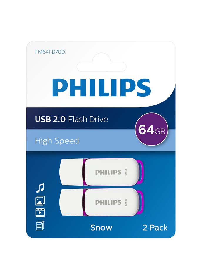 Memoria USB Philips Snow 2.0 64Gb 2u