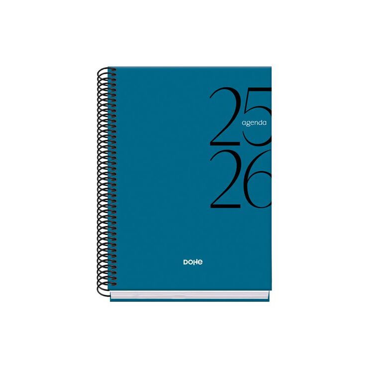 Agenda escolar Dohe A5 sem/vista cas 2025-26 Basic azul