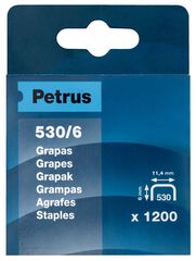 Grapas Petrus 530/6 para clavadora 1200u