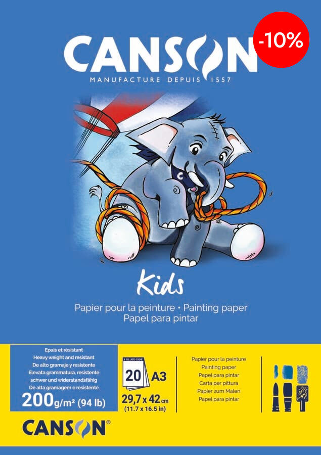 Bloc pintura Canson Kids A3 20 hojas