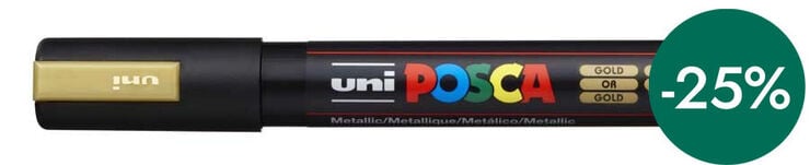 Retolador Posca PC-5M 1,8-2,5mm or