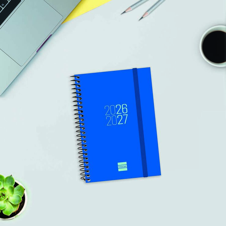 Agenda Escolar Finocam Esp.E8 Sem/Vista Catal&aacute;n 2026-27 Azul