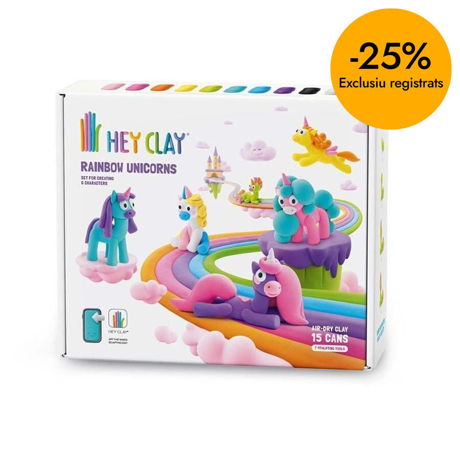 Plastilina Heyclay Unicornios Rainbow set 15 botes