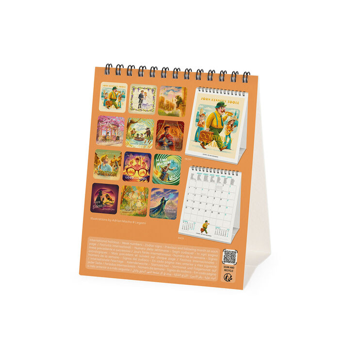 Calendario Legami 12x14,5 Sobremesa Booklovers Multiling&uuml;e 2027