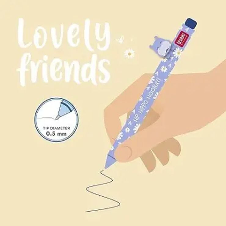 Bol&iacute;graf gel Legami amb decoraci&oacute; Hippo