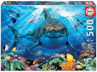 Puzle 500 peces Gran tiburón blanco
