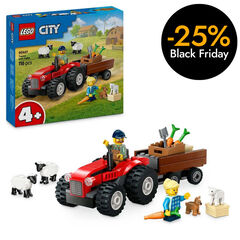 LEGO® LEGO City Tractor Vermell amb Remolc i Ovella 60461
