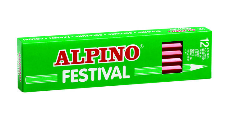 Lápices de colores Alpino Festival rojo 12u