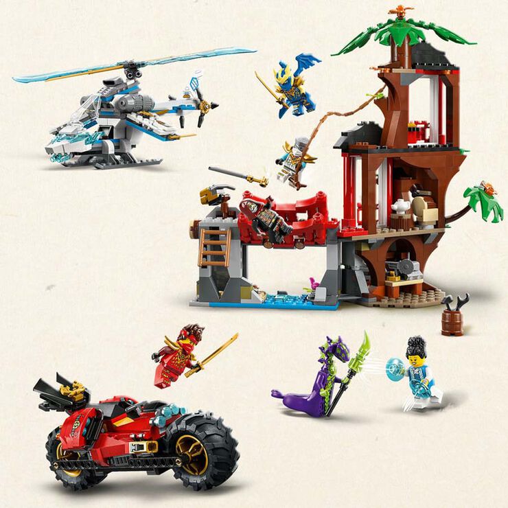 LEGO® Ninjago Batalla de Vehicles Ninja al Costat de la Caseta de l’Arbre 71857