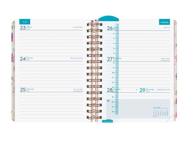 Agenda Finocam docente Magistral Design 1/4 sem/vista cat 2025-26 lilac