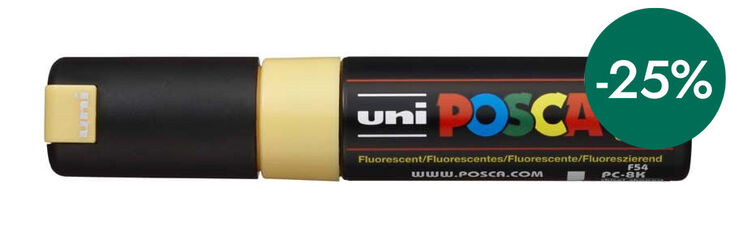 Rotulador Posca PC-8K 8mm naranja claro fluorescente