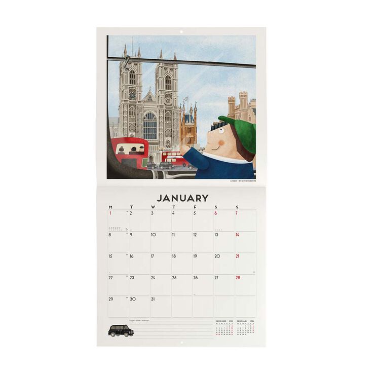 Calendario pared Legami 30X29 2024 London