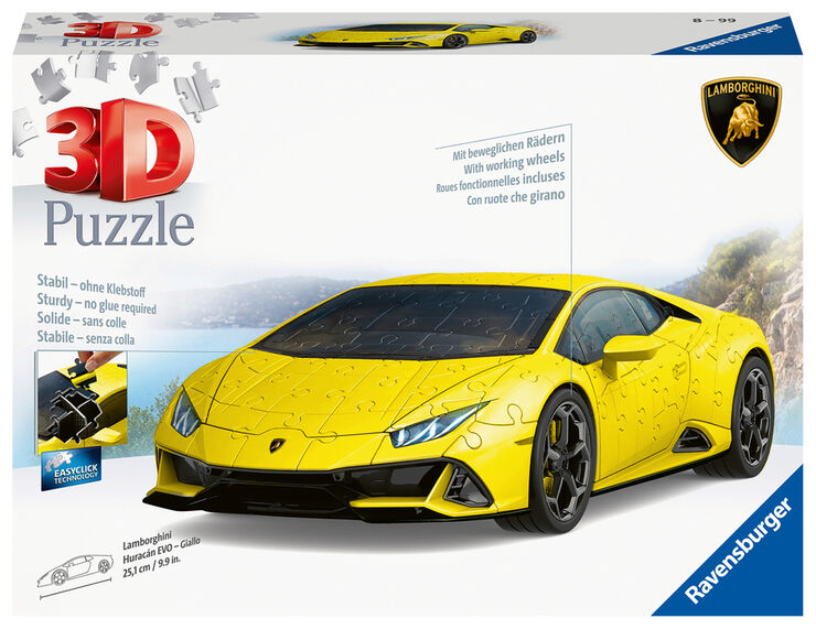 Puzle 3D Lamborghini Huracán Evo Groc