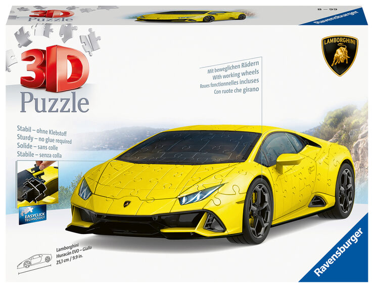 Puzle 3D Lamborghini Huracan Evo Groc