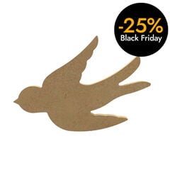 Figura Madera Gomille 15x10cm Golondrina