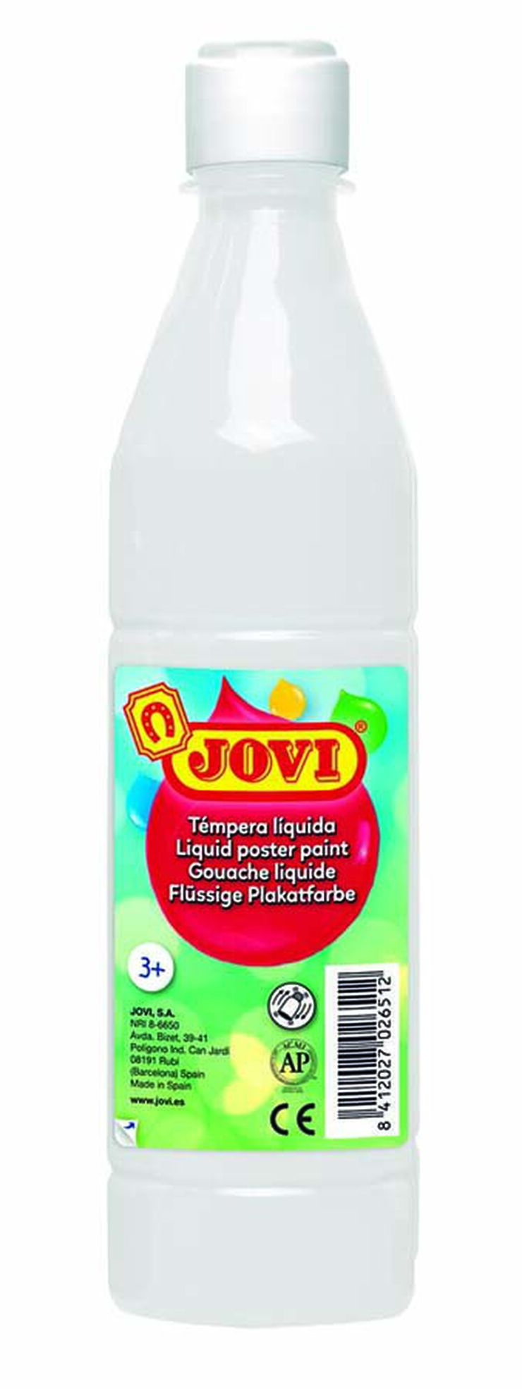 T&eacute;mpera preparada Jovi Blanco 500 ml 12 unidades
