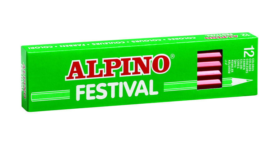 Llapis de colors Alpino Festival rosa 12u