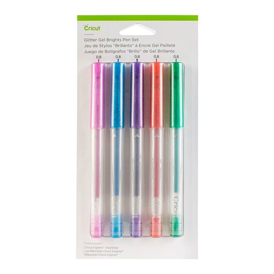 Retoladors glitter 0,8mm 5 colors