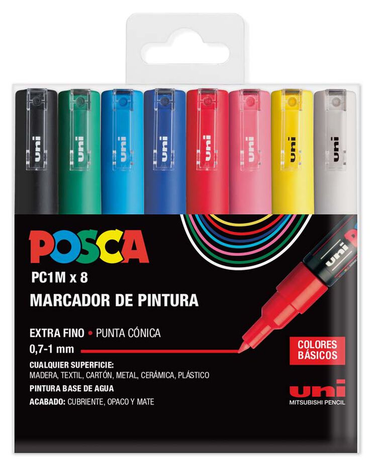 Retoladors Posca PC-1M basic 8 colors