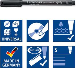 Rotulador Permanente Staedtler Lumocolor punta S negro