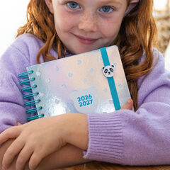 Agenda Escolar W-O B2F D/P Mult. 2026-2027 Silver Panda