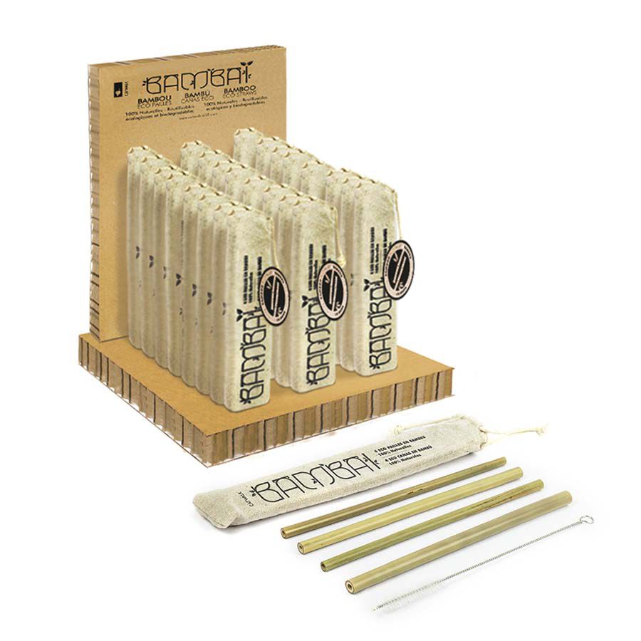 Set de ca&ntilde;as de bamb&uacute; If Bolsa Algod&oacute;n