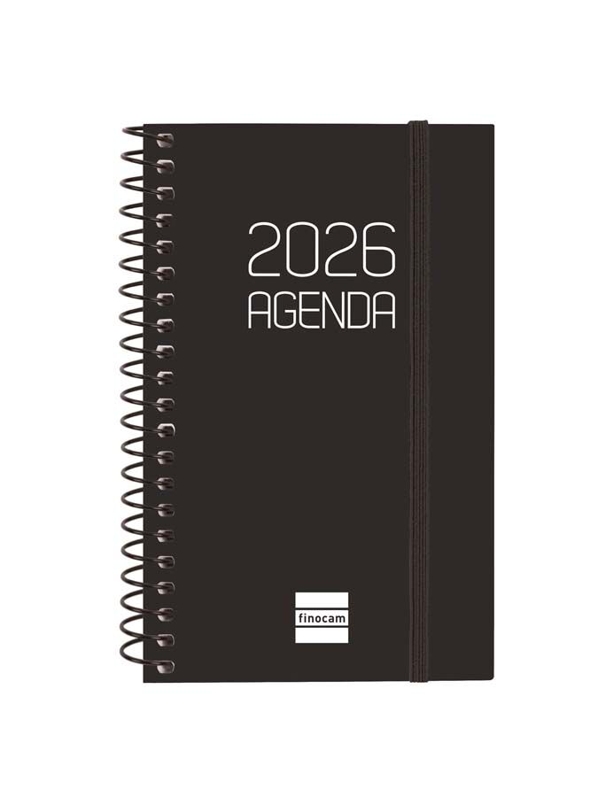 Agenda Finocam Opaque E3 sem/vista horizontal cat 2026 negro