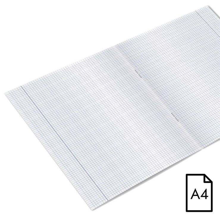 Llibreta grapada Abacus A4 48 fulls 4x4mm lila