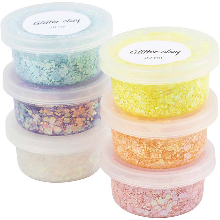 Glitter Clay Creativ Pastel 20ml 6u