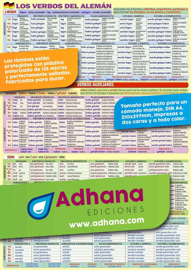 L&aacute;mina de alem&aacute;n. Verbos