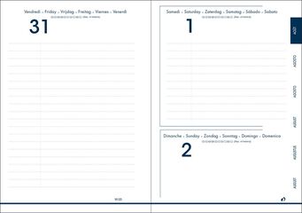 Agenda escolar Quo Vadis Silk 12x17cm dia pàg. mult 2025-26 blau