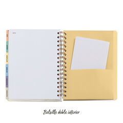 Agenda Miquelrius Plus Wire-O D&iacute;a P&aacute;gina Multiling&uuml;e 2027 Liberty Crema