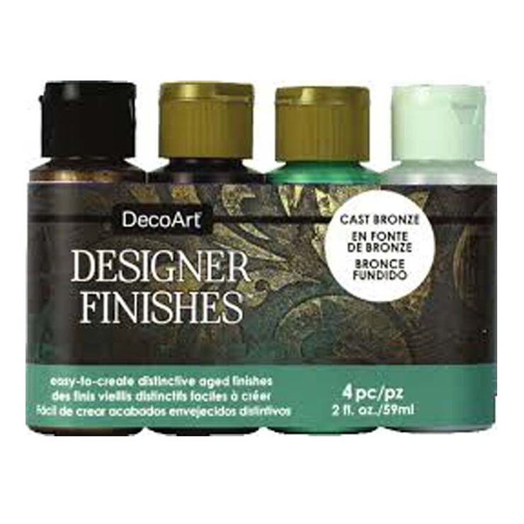 DecoArt Designers Finishes Bronce Fundido 4 colores