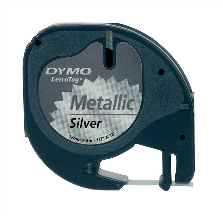 Cinta per retolar Dymo LetraTag exterior plata