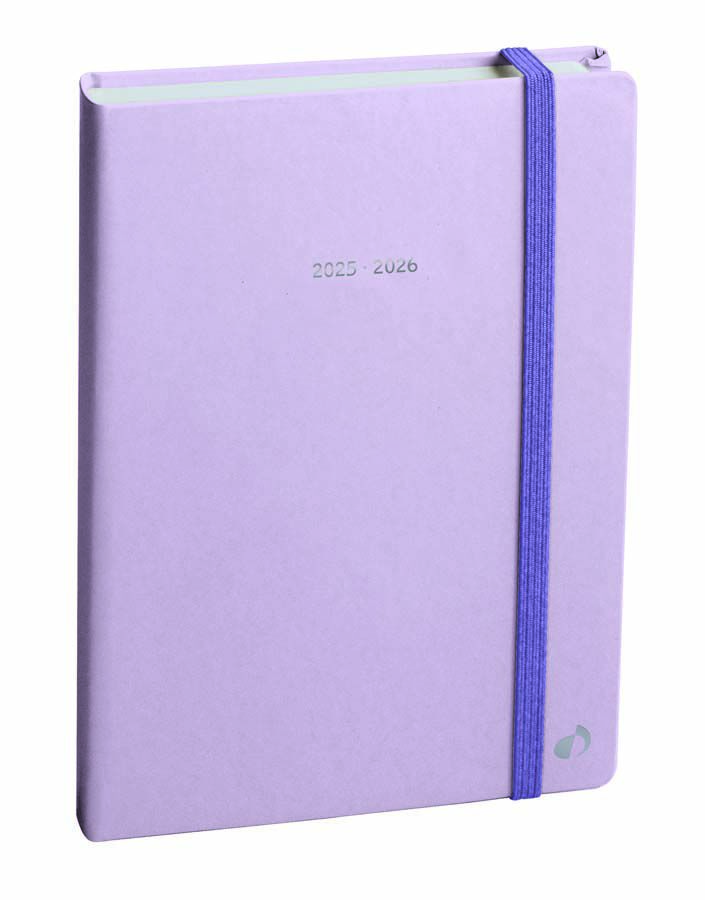 Agenda escolar Quo Vadis Pastel 12x17cm dia p&agrave;g. mult 2025-26 lila
