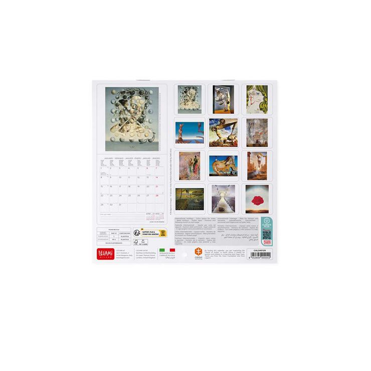 Calendari paret Legami 18X18 2024 Salv. Dalí