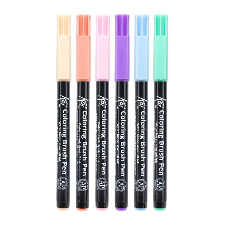 Retoladors Brush Koi Pastel 6 colors Retoladors Brush Koi Pastel 6 colors