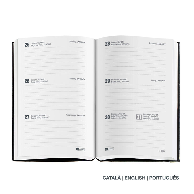 Agenda Miquelrius Passport Setmana Vista Catal&agrave; 2027 Camuflatge