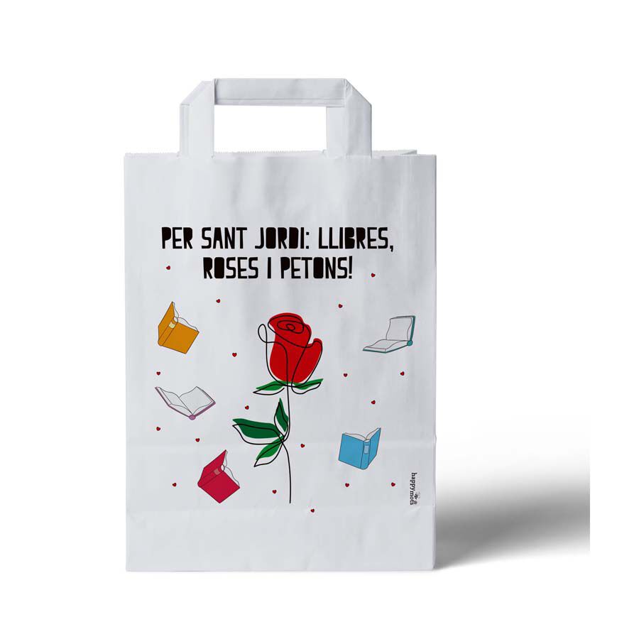 Bolsa blanca Per Sant Jordi: Llibres roses i petons!