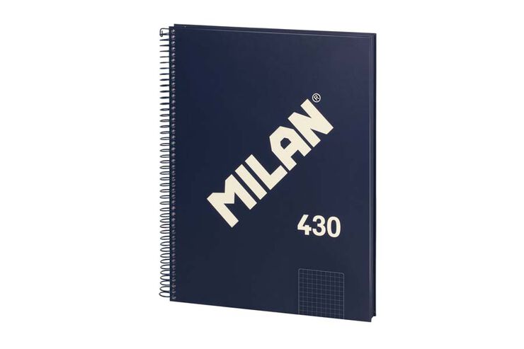 Notebook 1 A4 80f 95g quadrícula 5X5 Milan 1918 blau