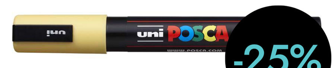 Retolador Posca PC-5M 1,8-2,5mm groc mig